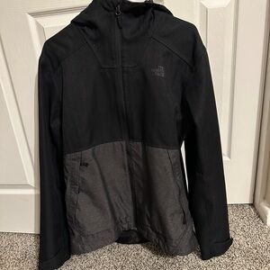Mens Black/Gray large north face jacket